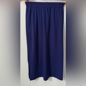 Navy Blue Midi Skirt